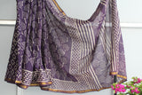 Jaipuri hand Block Print Purple Phulwari