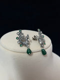 Adya Green Drop Peacock Earring