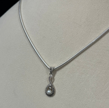 Infinite Pearl Drop Marcasite Pendent Set