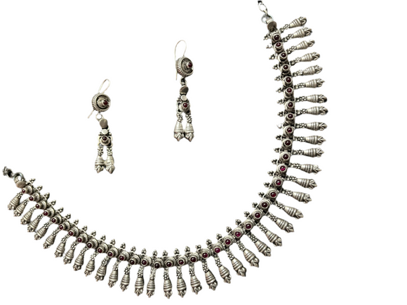 Ratangadhi Pink Stone Necklace set