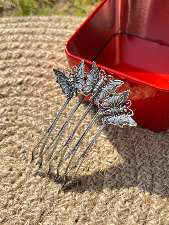 Butterfly Hair Comb Pin for Bun/Braids