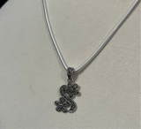 Marcasite Dual Flower Pendent Set