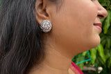 Drop Shape Polki Stone Stud Earring