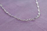 Glass long chain necklace