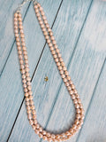 Dual Line Long Pearl Necklace