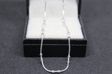 Delicate Silver Beads Snake Chain
