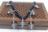 Triangular Shape Rawa work Multi Pendant Necklace Set