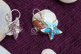 Blue Opal Starfish Earrings