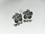 Marcasite Flower Stud Earrings