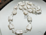 Rectangular Pearl Necklace