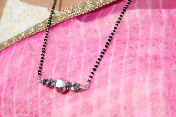 Mangalsutra with Silver Beads Pendant