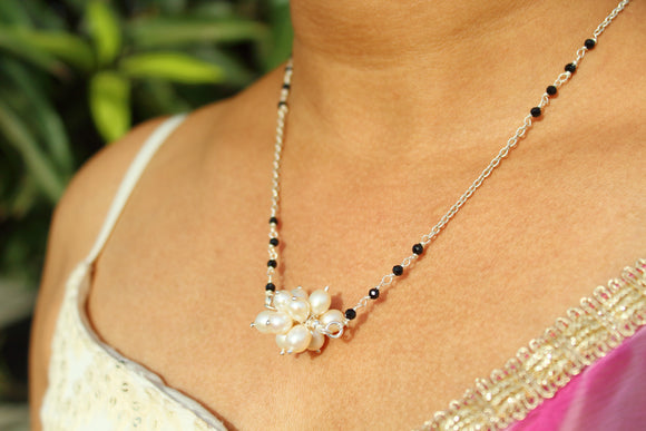 Pearl bunch mangalsutra