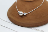 Sterling Silver Tri Ball Anklet