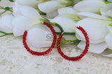 Red Bead hoops/Bali