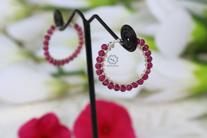 Pink Bead Hoop/Bali