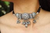 Detailed Tri Motif Ghungroo Necklace