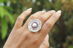 Jadau Red stone Ring