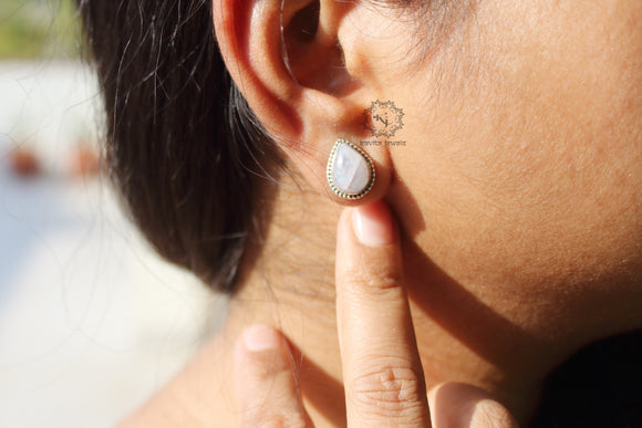 Moon Stone Everyday Studs