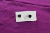 Black Cubic Round Zircon Studs