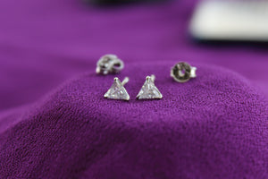 Triangle Cubic Zircon Studs