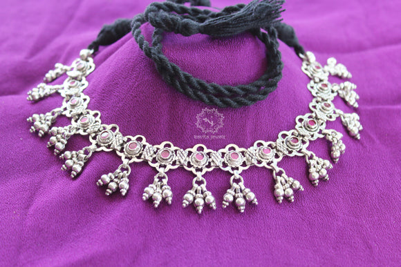 Intricated Jadau Floral ghungroo necklace