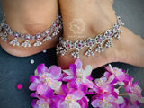 Floral sequence stone anklet