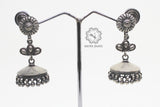 Vintage Style Flat Jhumka With small Ghungroo Hanging